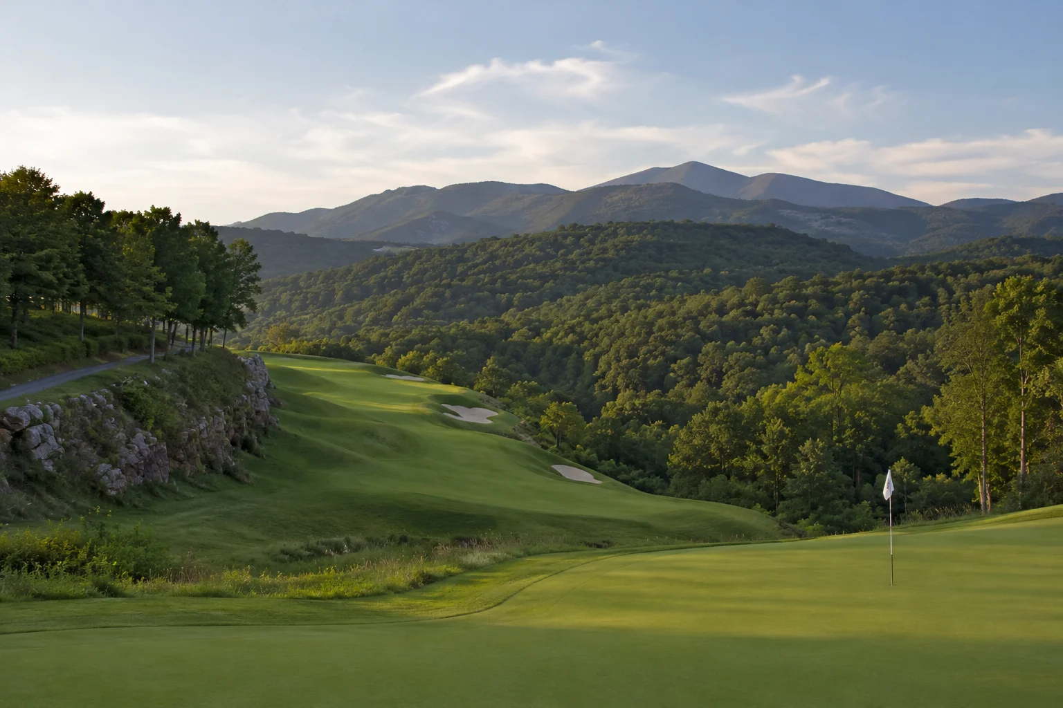 SDV Sponsors the 2026 Biltmore Championship PGA FedEx Cup in Asheville, North Carolina Golf course photo for the 2026 Biltmore Championship PGA FedEx Cup event in Asheville, North Carolina, sponsored by SDV. The event celebrates the return of PGA golf to Asheville for the first time since 1942 and highlights community resilience, economic growth, and regional tourism following Hurricane Helene.