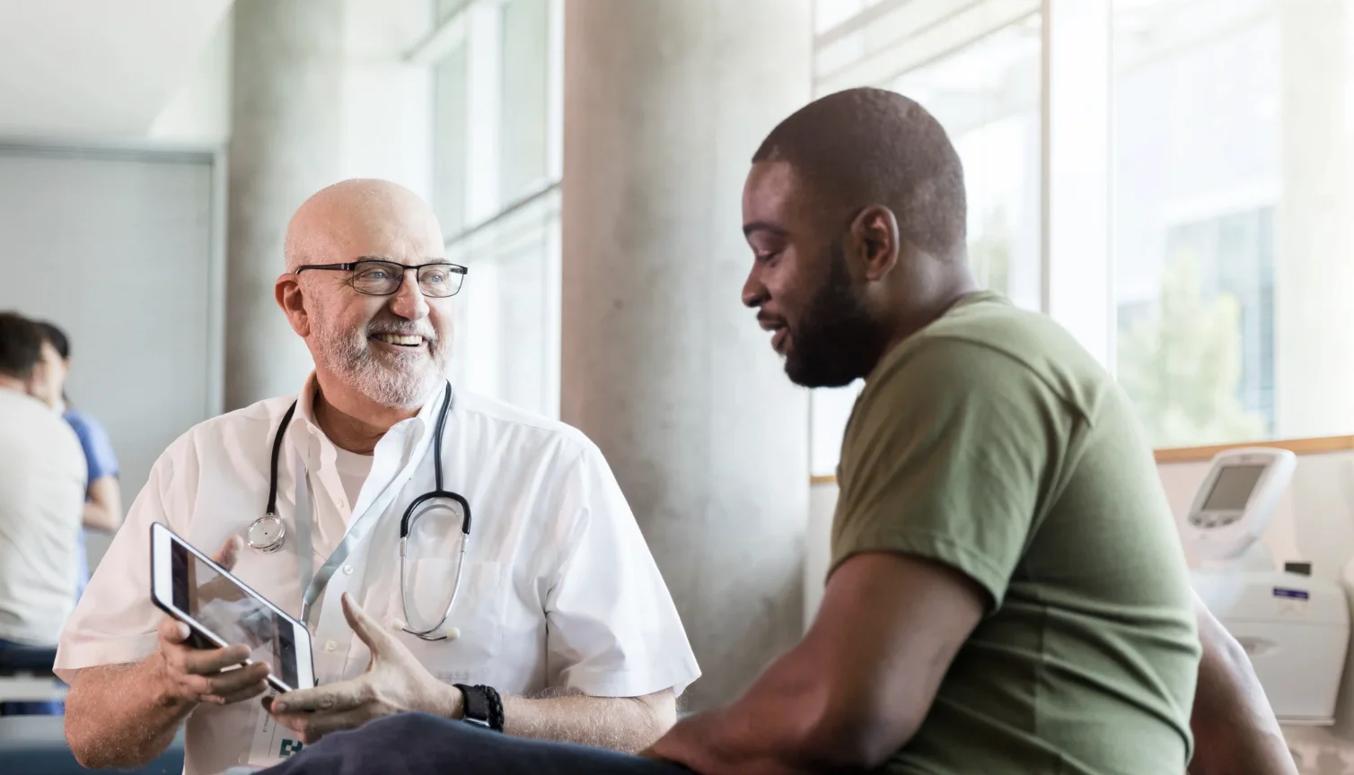 Veteran Healthcare Doctor consulting a VA Patient
